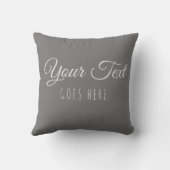 Coussin Simple ajout d'un propre texte gris Cushion (Verso)