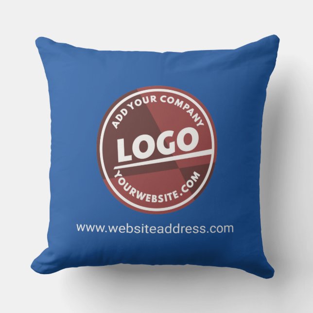 Coussin Simple Business Logo Website Address Custom (Recto)