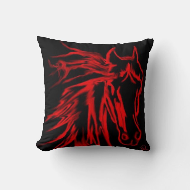 Coussin Simple cheval rustique animal minimaliste  (Recto)
