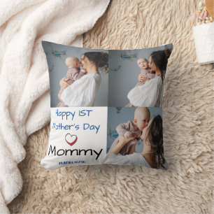 Coussin Simple & Chic Mother Days Cadeau Trois photos Coll