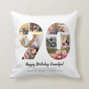 Coussin Simple Collage de Photos Personnalisé avec Chiffre