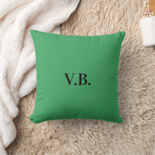 Coussin Simple couleur unie ajouter nom texte monogramme