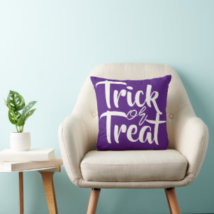 Coussin Simple Éffrayant Trou ou Traiter Famille Halloween