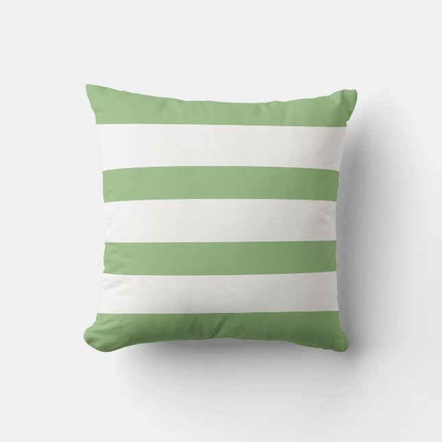 Coussin Simple Elégant Mint Vert Bandes horizontales (Recto)