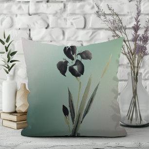 Coussin Simple élégant moderne Ukiyo-e Japonais Iris