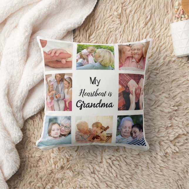 Coussin Simple et Chic| Collage photo pour grand-mère (Couverture)