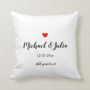Coussin simple et personnalisé ajouter votre nom année hea