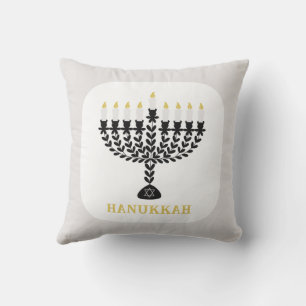 Coussin Simple Festival des lumières Menorah Hanoukka