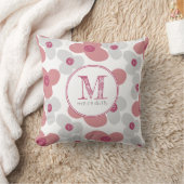 Coussin Simple Floral rose Gris bébé fille mignonne Monogr (Couverture)