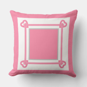 Coussin Simple, Géométrique, Motif, Rose, Gris
