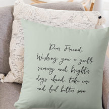 Simple Get Well Bientôt Script Message Pastel Gree