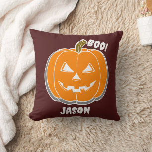 Coussin Simple Happy Halloween boo citrouille éffrayant