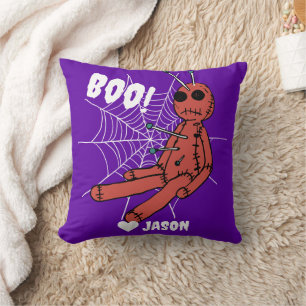 Coussin Simple Happy Halloween boo éffrayant voodoo doll
