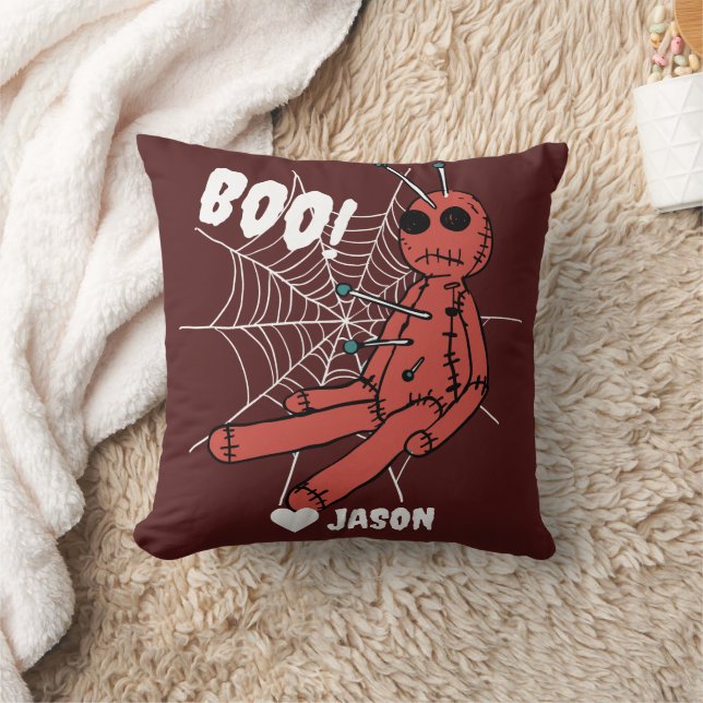 Coussin Simple Happy Halloween boo éffrayant voodoo doll (Couverture)