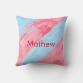 Coussin simple initial letter mongram add your name red b (Verso)