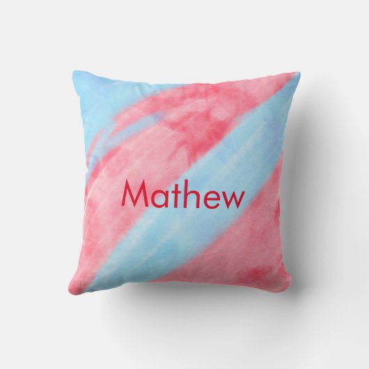 Coussin simple initial letter mongram add your name red b (Verso)