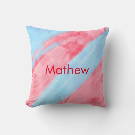 Coussin simple initial letter mongram add your name red b (Recto)