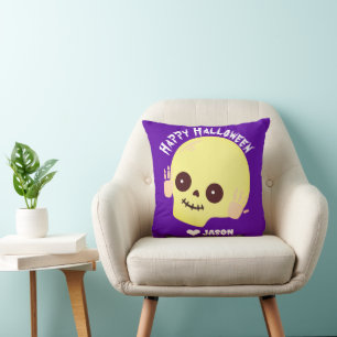 Coussin Simple Joyeux Halloween boo citrouille éffrayant S