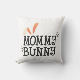 Coussin Simple mamie Bunny Pâques Typographie Lancer l'ore