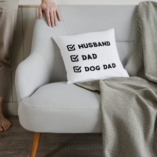 Coussin Simple Mari Papa Chien Papa Coche