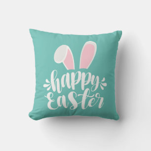 Coussin Simple Mignonne Lapin Oreilles Joyeuses Pâques C
