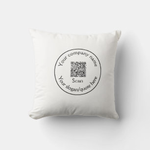 Coussin simple minimal ajoutez votre code Q R scan ajoutez