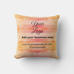 Coussin simple minimal ajoutez votre logo/design rose oran