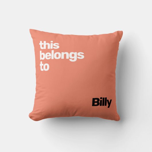 Coussin simple minimal bleu moderne (Recto)