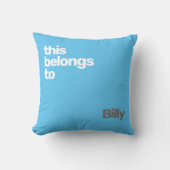 Coussin simple minimal bleu moderne (Recto)