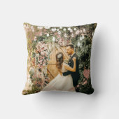 Coussin Simple Modern Elegant Married 2 Photo Christmas (Verso)