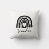 Coussin Simple Moderne Bébé Noir et Blanc (Recto)
