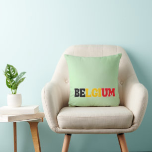 Coussin Simple Moderne Belgique National Drapeau Vêtements