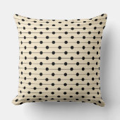 Coussin Simple moderne crème Polka point Motif rayé (Recto)