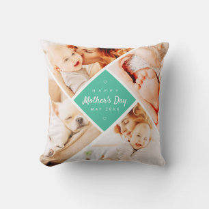 Coussin Simple moderne Joyeux Fête des Mères Photo personn