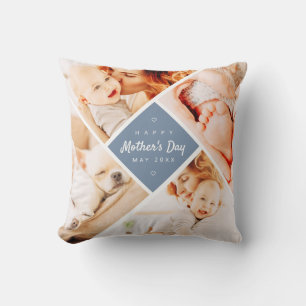 Coussin Simple moderne Joyeux Fête des Mères Photo personn