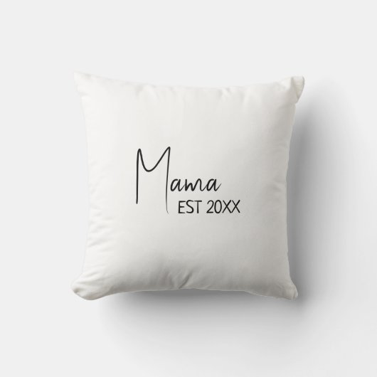 Coussin Simple moderne Neutral Mama Est (Recto)