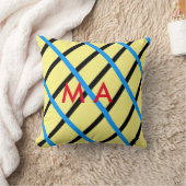 Coussin Simple monogramme ajouter votre nom lettre man min (Couverture)
