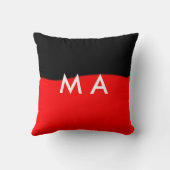 Coussin Simple monogramme ajouter votre nom lettre man min (Verso)