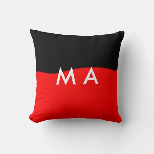 Coussin Simple monogramme ajouter votre nom lettre man min (Recto)