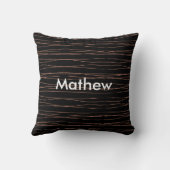 Coussin Simple monogramme ajouter votre nom lettre man min (Verso)