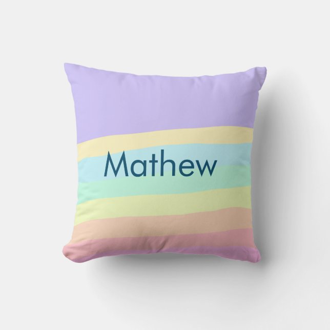 Coussin simple monogramme de lettre initiale ajoutez votre (Recto)