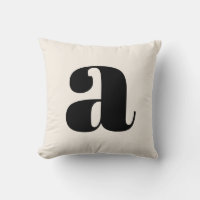 Simple Monogramme Initiale Blanc Ivoire Gras Rétro