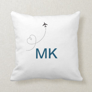 Coussin Simple monogramme minimal ajouter le phot du plan 