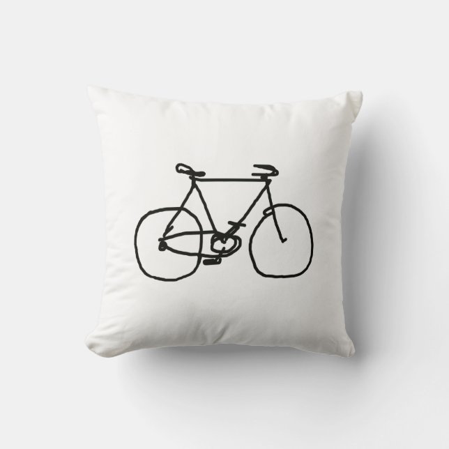 Coussin simple moto noir (Recto)