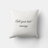 Coussin simple personnalisation heureuse invitation photo (Verso)