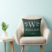 Coussin Simple photo de Noël moderne monogramme jeune mari (Chaise)