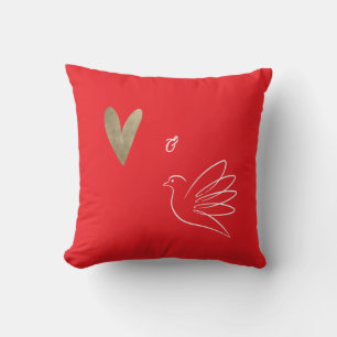 Coussin Simple Photo de Noël Rouge