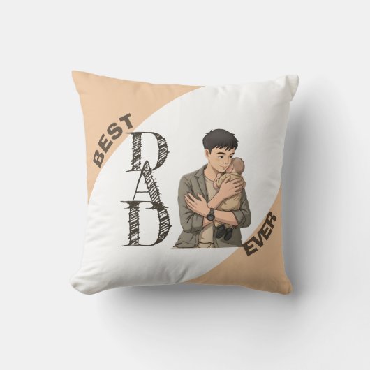 Coussin Simple Premier Papa Anime Style (Recto)