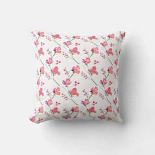Coussin simple rose cerisier