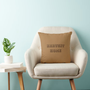 Coussin Simple rustique caramel brun automne moisson maiso
